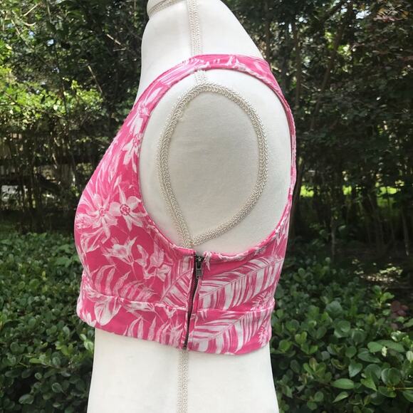 Zara Trafaluc tropical denim crop top - Picture 2 of 5